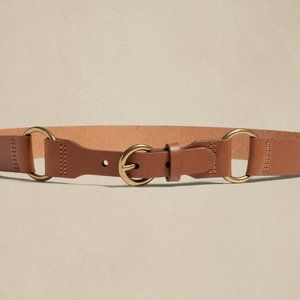 Leather Ring Belt Size XL Brown Leather NWT